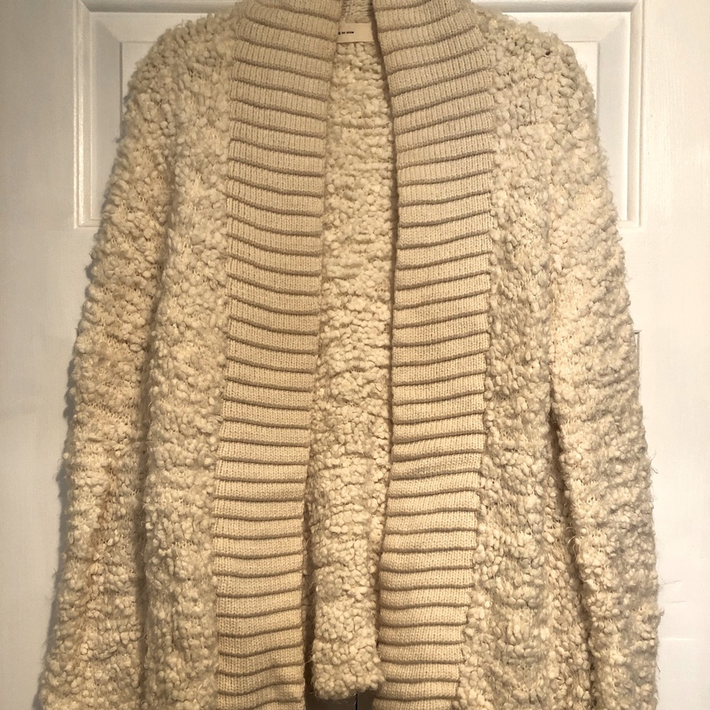 Anthropologie Sleeping on Snow Cream Cardigan